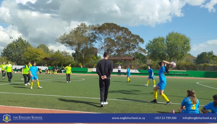 The English School Girls' Football Team vs Senior School